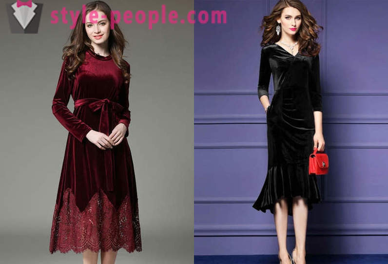 Velvet Dress: fotó elegáns stílus