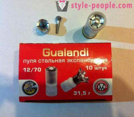 12 kaliberű golyók Gualandi: leírás. bullet vaddisznó