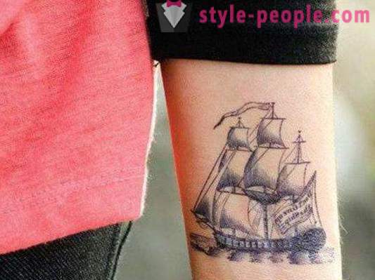 Tattoo „hajó” - a lehetséges értékek