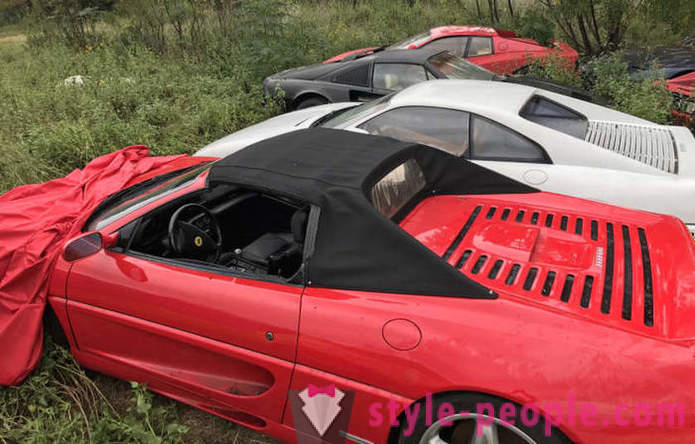 Az USA-ban, találtunk egy olyan területen, elhagyott autók Ferrari