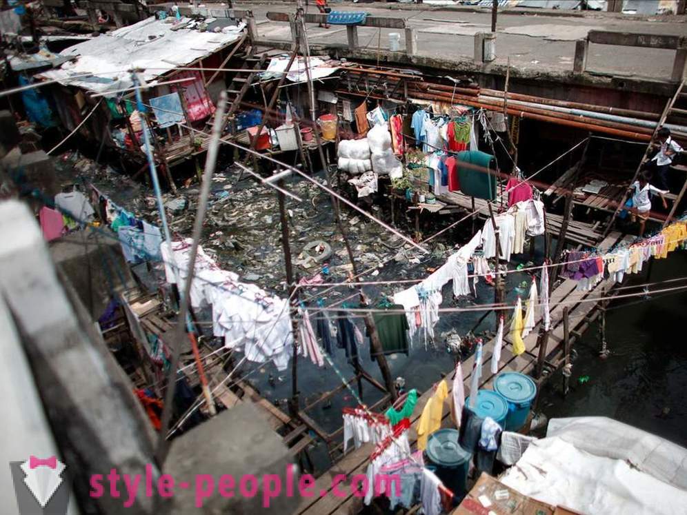 A nyomornegyedek Manila madártávlatból