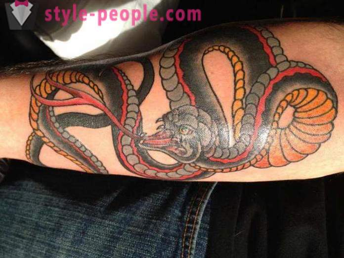 Jelentése tattoo „kígyó”: az ősi legendák és modern koncepciók