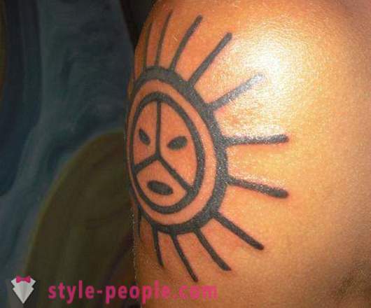 Sun - tattoo pozitív emberek, erős talizmán